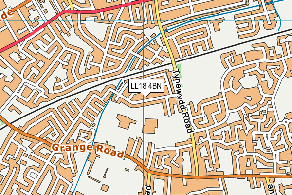 LL18 4BN map - OS VectorMap District (Ordnance Survey)