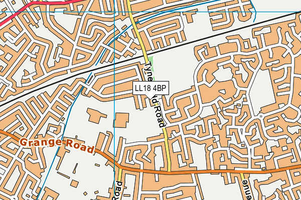 LL18 4BP map - OS VectorMap District (Ordnance Survey)