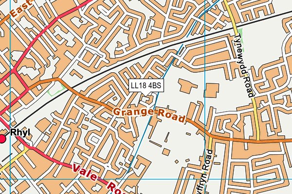 LL18 4BS map - OS VectorMap District (Ordnance Survey)