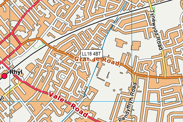 LL18 4BT map - OS VectorMap District (Ordnance Survey)