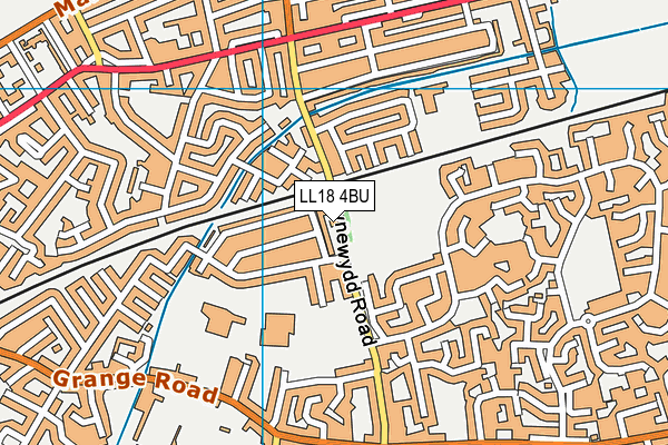 LL18 4BU map - OS VectorMap District (Ordnance Survey)