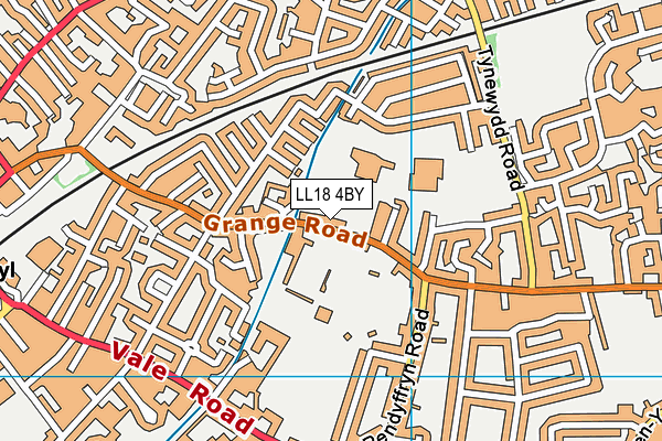 Rhyl High School map (LL18 4BY) - OS VectorMap District (Ordnance Survey)