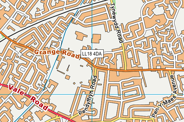LL18 4DA map - OS VectorMap District (Ordnance Survey)