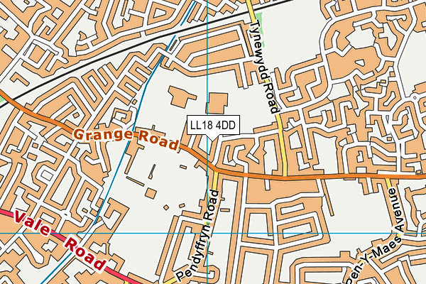 LL18 4DD map - OS VectorMap District (Ordnance Survey)