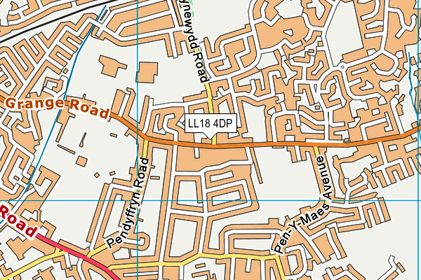 LL18 4DP map - OS VectorMap District (Ordnance Survey)