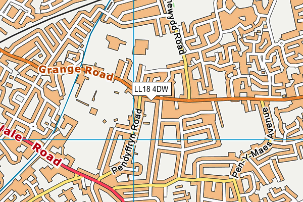 LL18 4DW map - OS VectorMap District (Ordnance Survey)