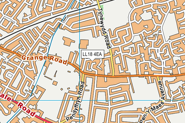 LL18 4EA map - OS VectorMap District (Ordnance Survey)