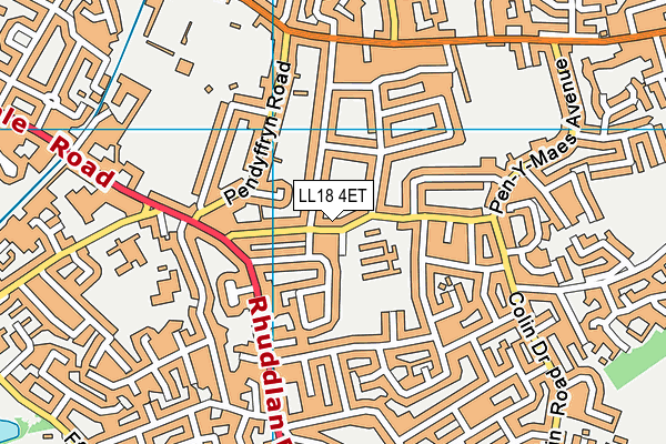 LL18 4ET map - OS VectorMap District (Ordnance Survey)