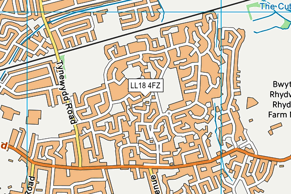 LL18 4FZ map - OS VectorMap District (Ordnance Survey)