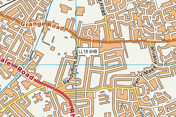 LL18 4HB map - OS VectorMap District (Ordnance Survey)