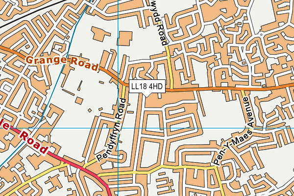 LL18 4HD map - OS VectorMap District (Ordnance Survey)
