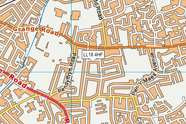 LL18 4HF map - OS VectorMap District (Ordnance Survey)