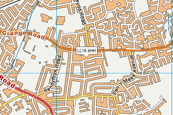 LL18 4HH map - OS VectorMap District (Ordnance Survey)