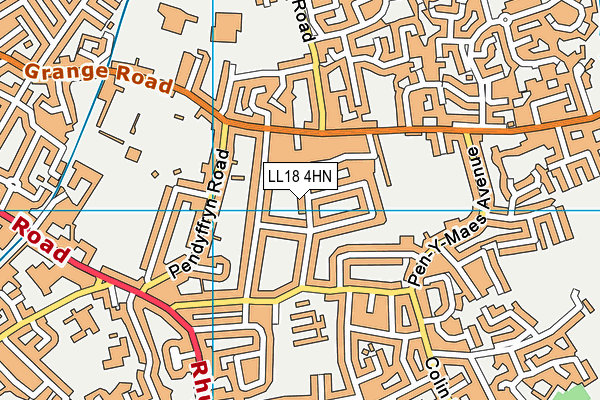 LL18 4HN map - OS VectorMap District (Ordnance Survey)