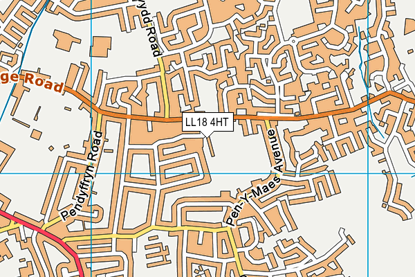 LL18 4HT map - OS VectorMap District (Ordnance Survey)