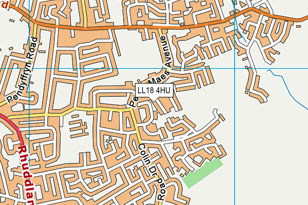 LL18 4HU map - OS VectorMap District (Ordnance Survey)