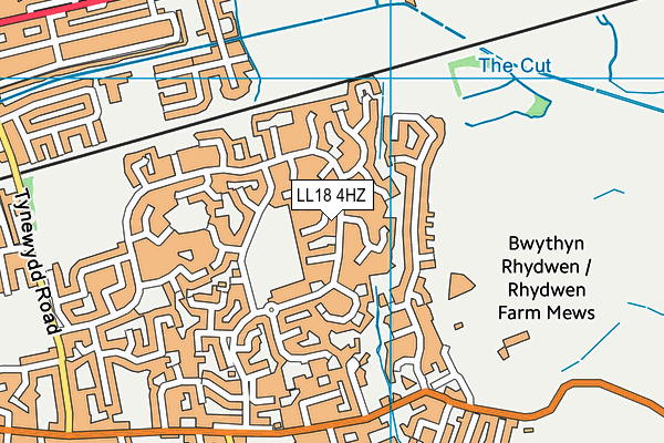 LL18 4HZ map - OS VectorMap District (Ordnance Survey)