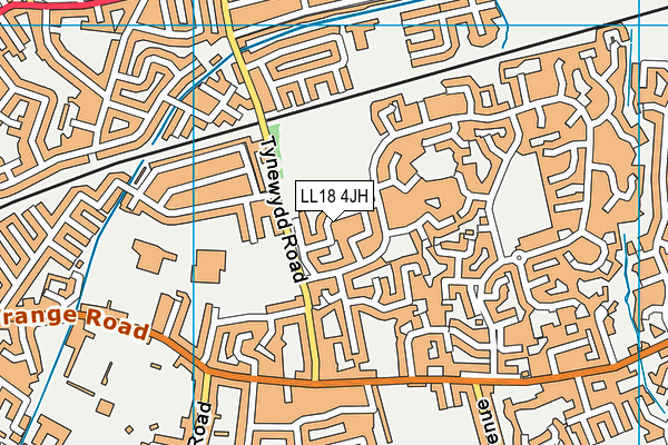 LL18 4JH map - OS VectorMap District (Ordnance Survey)