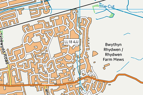LL18 4JJ map - OS VectorMap District (Ordnance Survey)