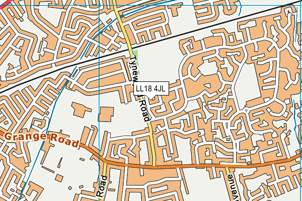 LL18 4JL map - OS VectorMap District (Ordnance Survey)