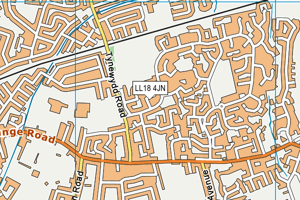 LL18 4JN map - OS VectorMap District (Ordnance Survey)