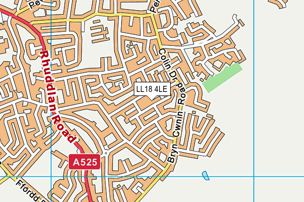 LL18 4LE map - OS VectorMap District (Ordnance Survey)