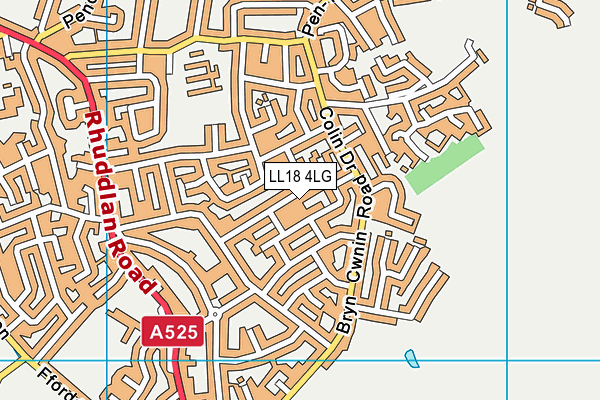 LL18 4LG map - OS VectorMap District (Ordnance Survey)