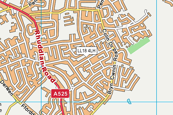 LL18 4LH map - OS VectorMap District (Ordnance Survey)