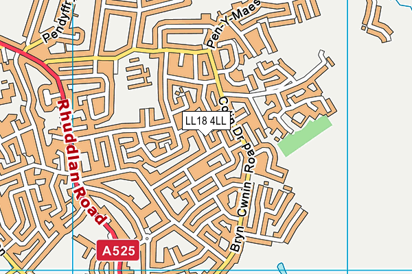 LL18 4LL map - OS VectorMap District (Ordnance Survey)