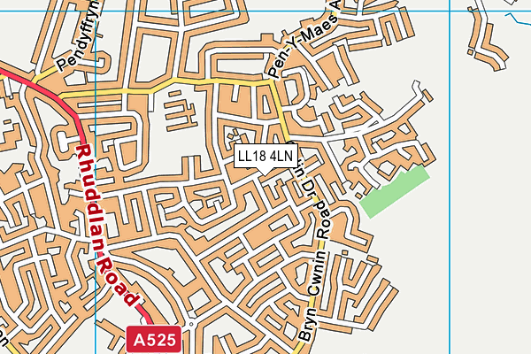 LL18 4LN map - OS VectorMap District (Ordnance Survey)