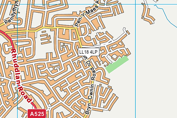 LL18 4LP map - OS VectorMap District (Ordnance Survey)