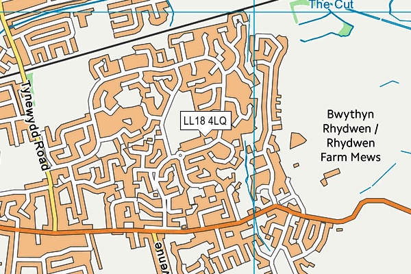 LL18 4LQ map - OS VectorMap District (Ordnance Survey)