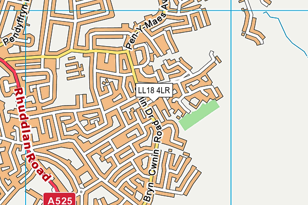 LL18 4LR map - OS VectorMap District (Ordnance Survey)
