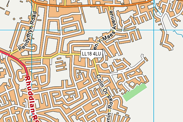 LL18 4LU map - OS VectorMap District (Ordnance Survey)