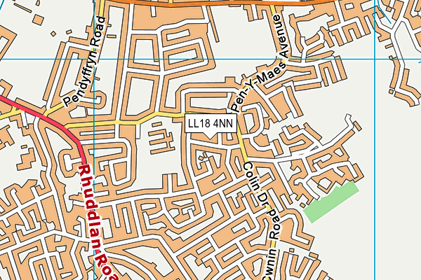 LL18 4NN map - OS VectorMap District (Ordnance Survey)