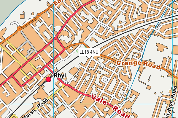 LL18 4NU map - OS VectorMap District (Ordnance Survey)