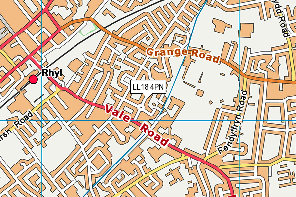 LL18 4PN map - OS VectorMap District (Ordnance Survey)