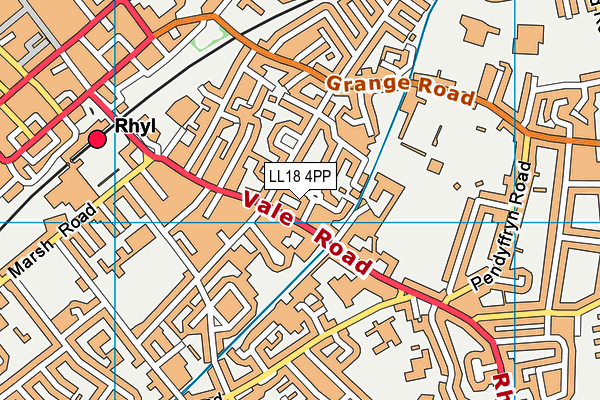 LL18 4PP map - OS VectorMap District (Ordnance Survey)