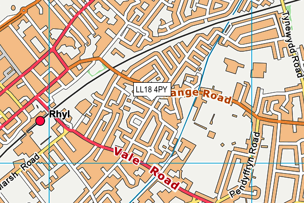 LL18 4PY map - OS VectorMap District (Ordnance Survey)