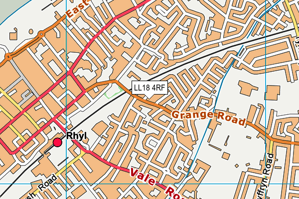 LL18 4RF map - OS VectorMap District (Ordnance Survey)