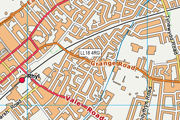LL18 4RG map - OS VectorMap District (Ordnance Survey)