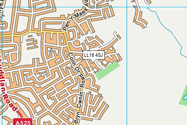 LL18 4SJ map - OS VectorMap District (Ordnance Survey)
