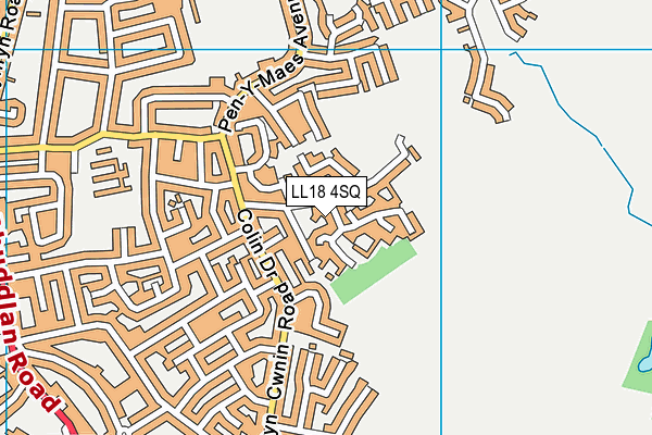LL18 4SQ map - OS VectorMap District (Ordnance Survey)