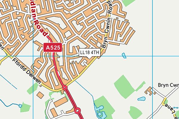 LL18 4TH map - OS VectorMap District (Ordnance Survey)