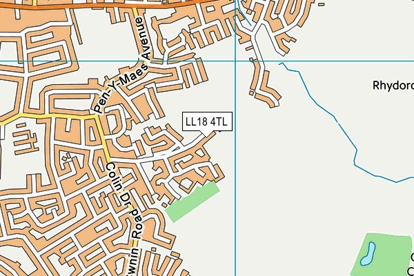 LL18 4TL map - OS VectorMap District (Ordnance Survey)