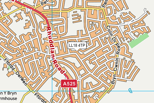 LL18 4TP map - OS VectorMap District (Ordnance Survey)