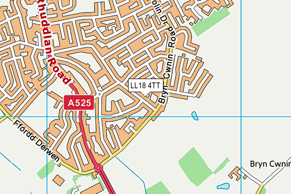 LL18 4TT map - OS VectorMap District (Ordnance Survey)