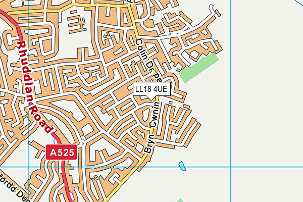 LL18 4UE map - OS VectorMap District (Ordnance Survey)