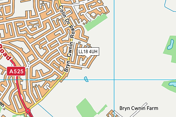 LL18 4UH map - OS VectorMap District (Ordnance Survey)