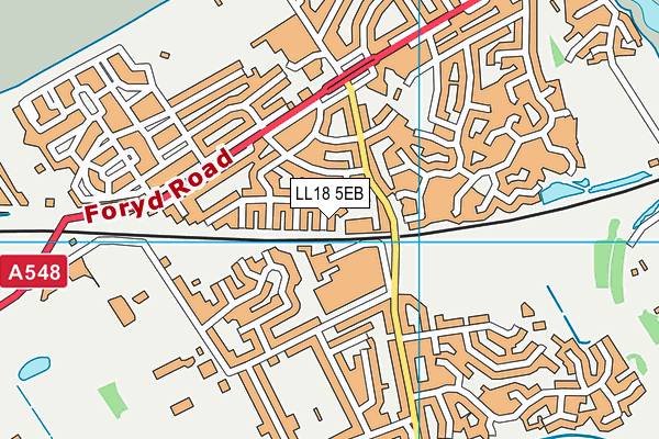 LL18 5EB map - OS VectorMap District (Ordnance Survey)
